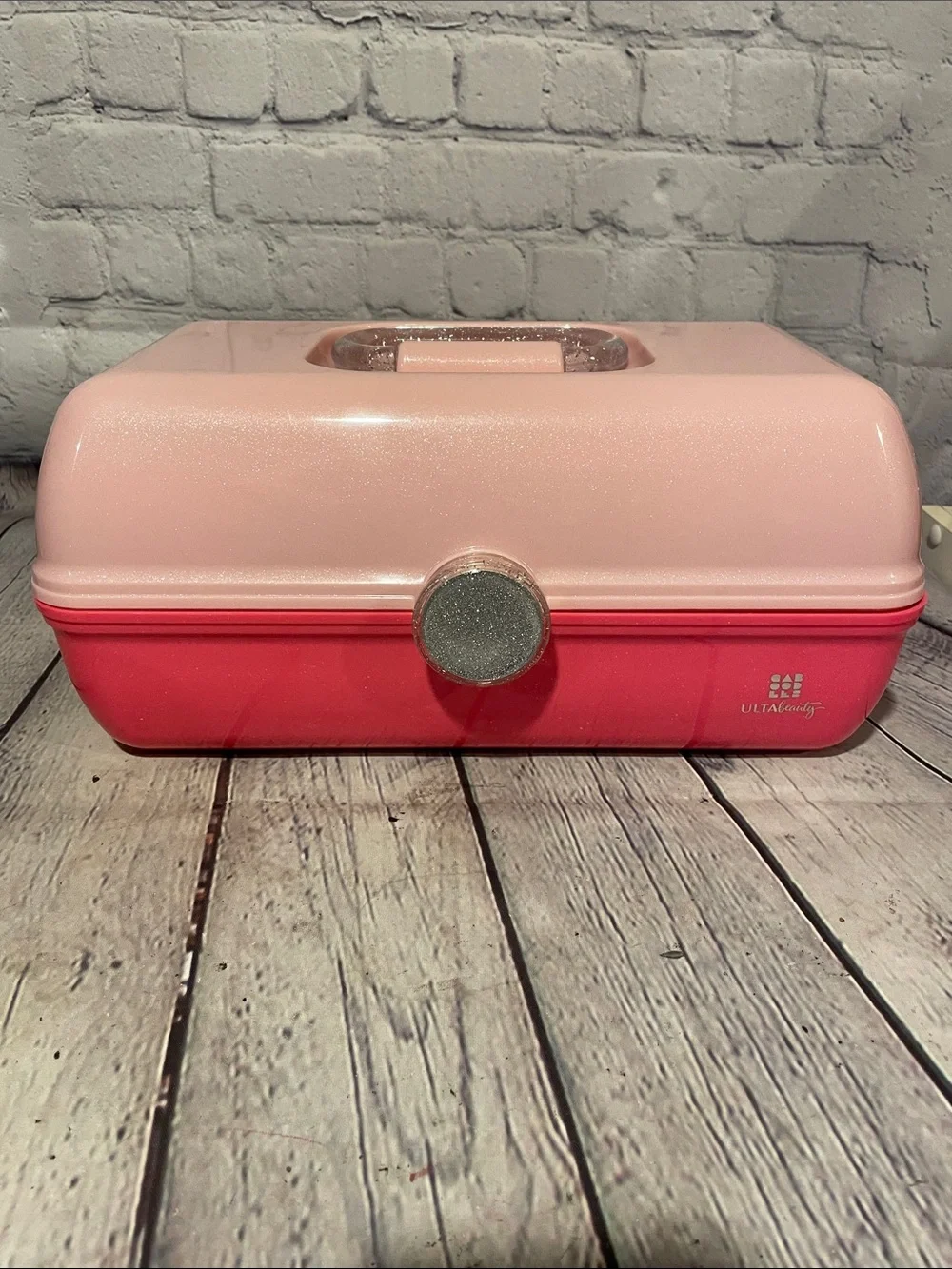 Ulta Beauty Pink and Hot Pink Cosmetic Train Case